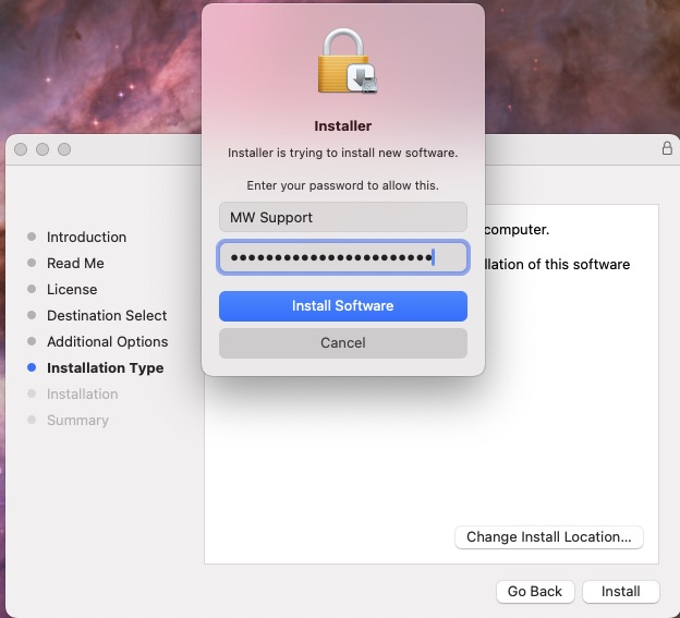 Installer Security Dialog