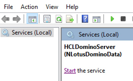 Services - Domino Service Stopped